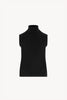 Dolcevita Senza Maniche in Puro Cashmere Nero
