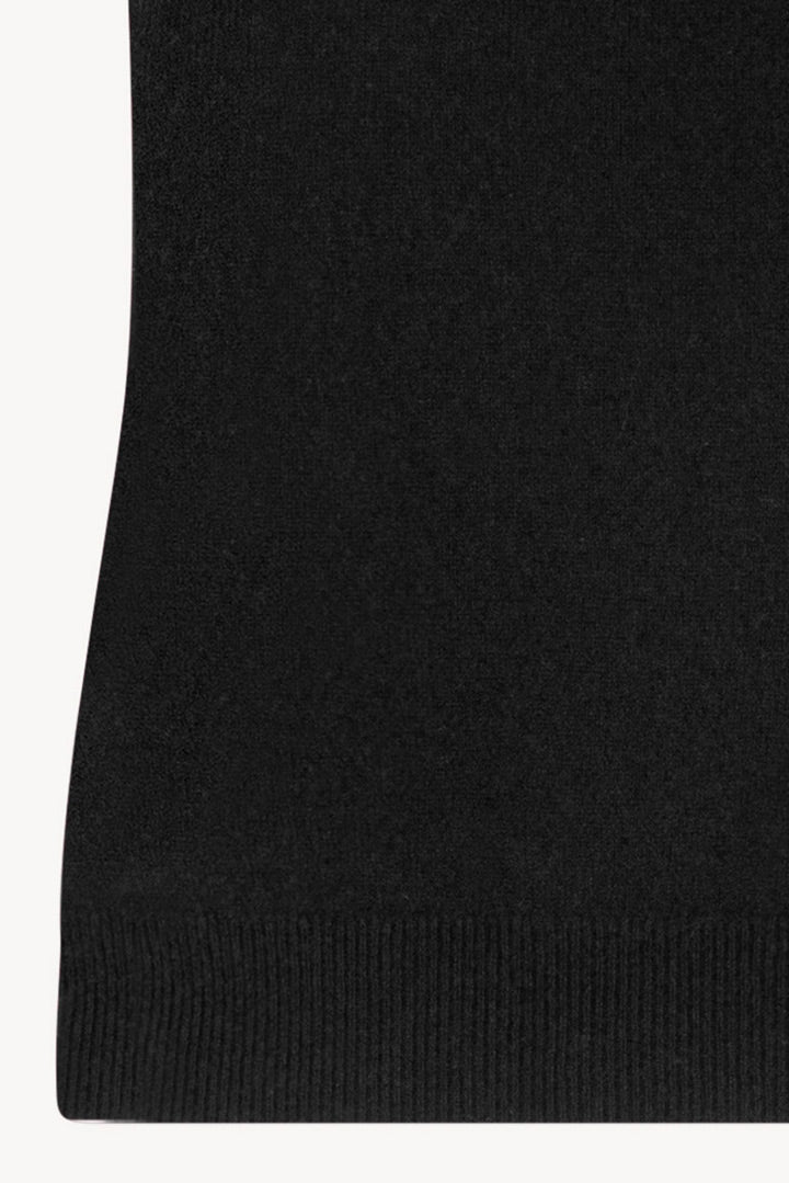 Dolcevita Senza Maniche in Puro Cashmere Nero
