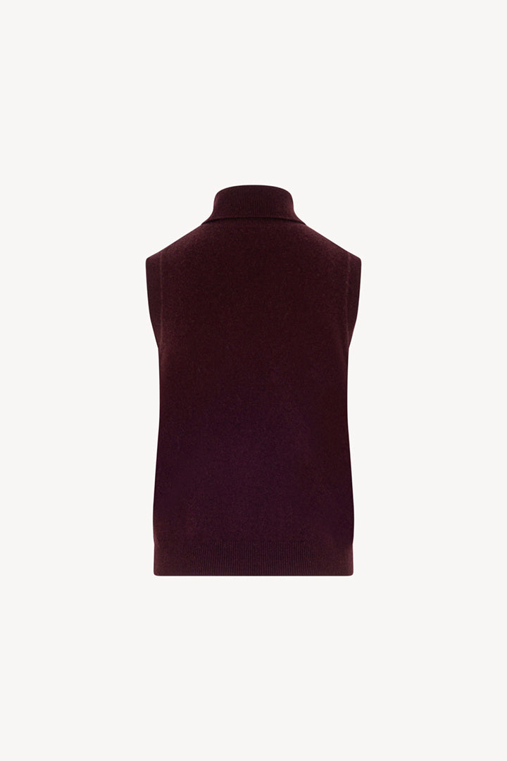 Dolcevita Senza Maniche in Puro Cashmere Acero