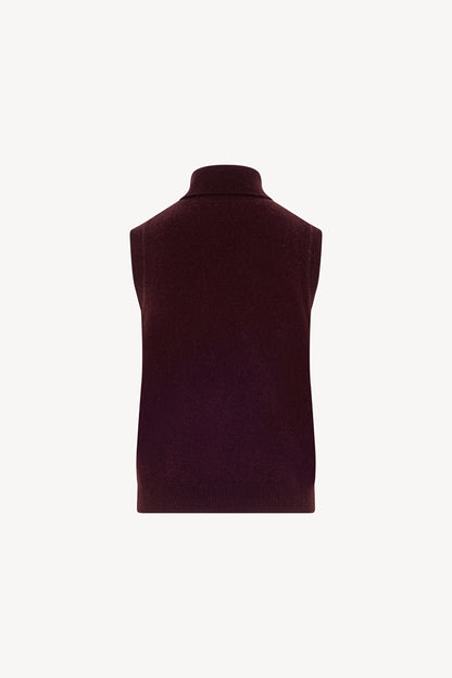 Dolcevita Senza Maniche in Puro Cashmere Acero