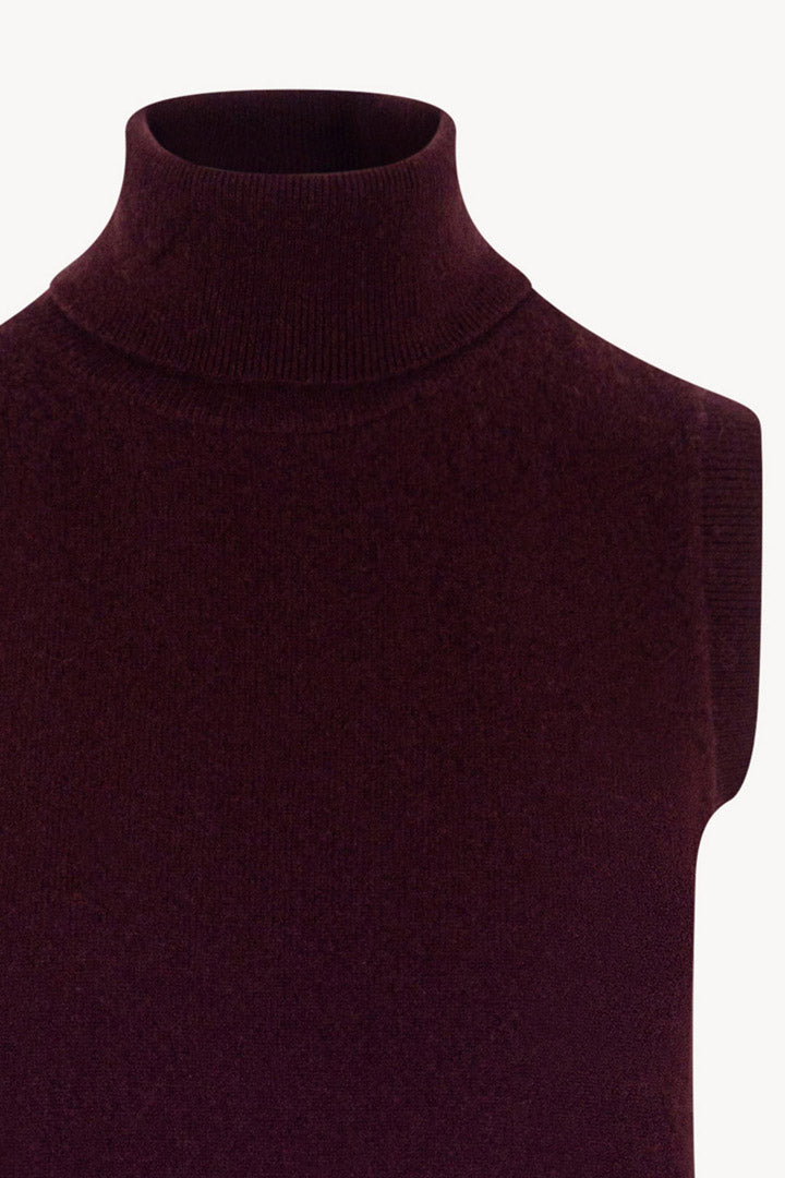 Dolcevita Senza Maniche in Puro Cashmere Acero