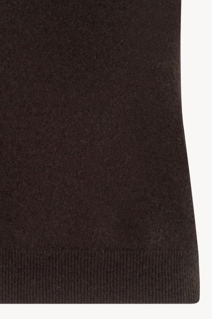 Dolcevita Senza Maniche in Puro Cashmere Mocha