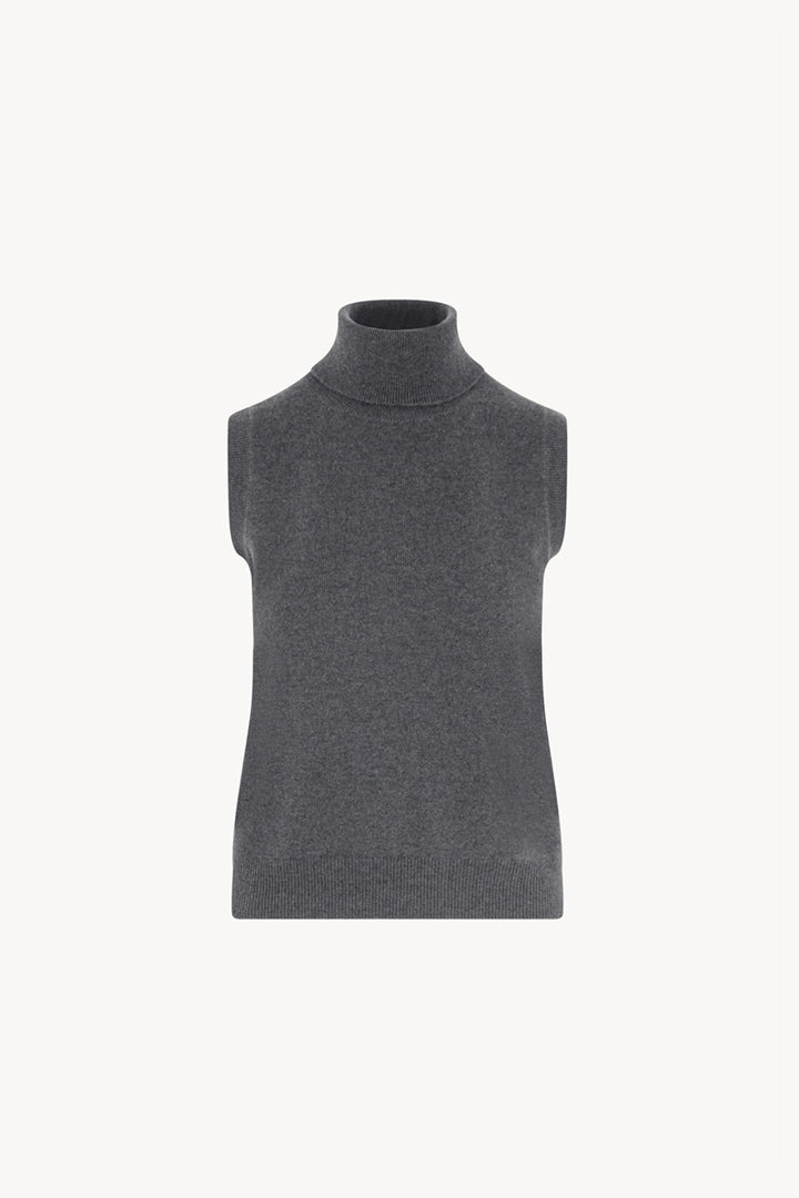 Dolcevita Senza Maniche in Puro Cashmere Derby