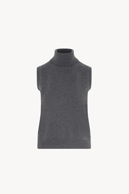 Dolcevita Senza Maniche in Puro Cashmere Derby