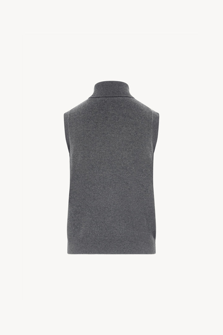 Dolcevita Senza Maniche in Puro Cashmere Derby