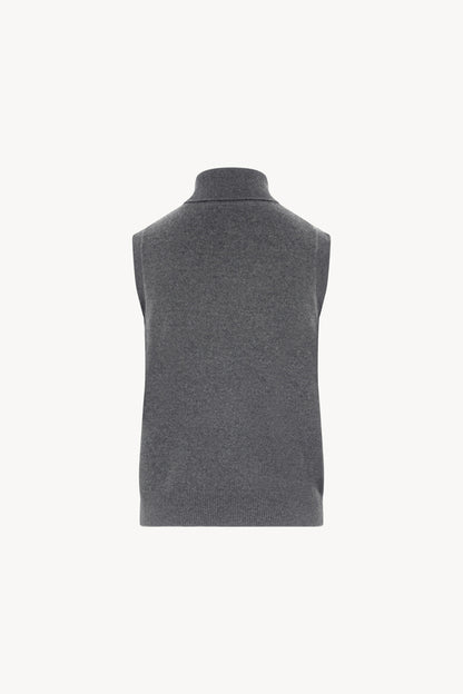 Dolcevita Senza Maniche in Puro Cashmere Derby