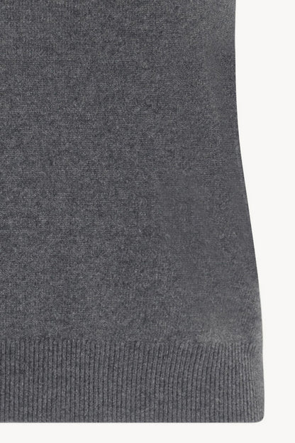 Dolcevita Senza Maniche in Puro Cashmere Derby