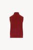 Dolcevita Senza Maniche in Puro Cashmere Rubino