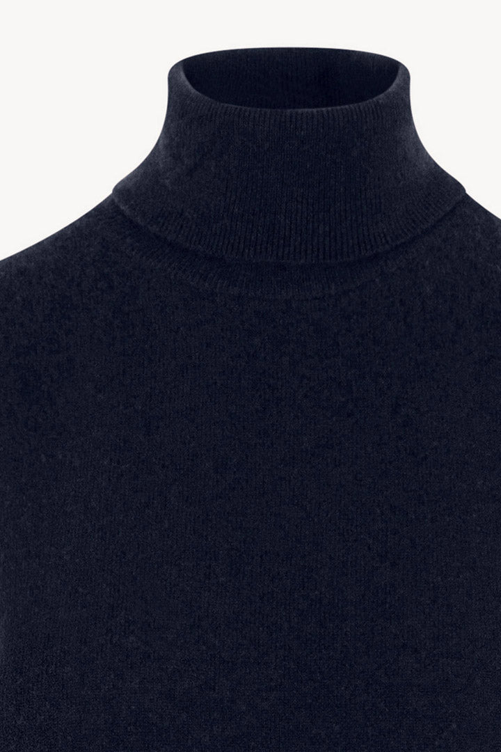 Dolcevita Senza Maniche in Puro Cashmere Notte