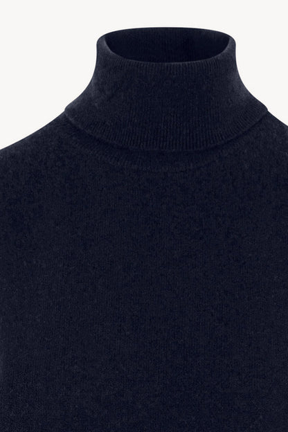 Dolcevita Senza Maniche in Puro Cashmere Notte