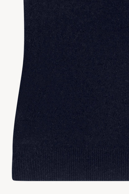 Dolcevita Senza Maniche in Puro Cashmere Notte