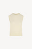 Girocollo Senza Maniche in Puro Cashmere Latte