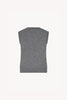 Girocollo Senza Maniche in Puro Cashmere Silver