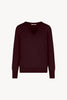 Pullover Scollo a V in Puro Cashmere Acero