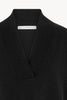 Maglia Over Collo a Scialle in Puro Cashmere Nero