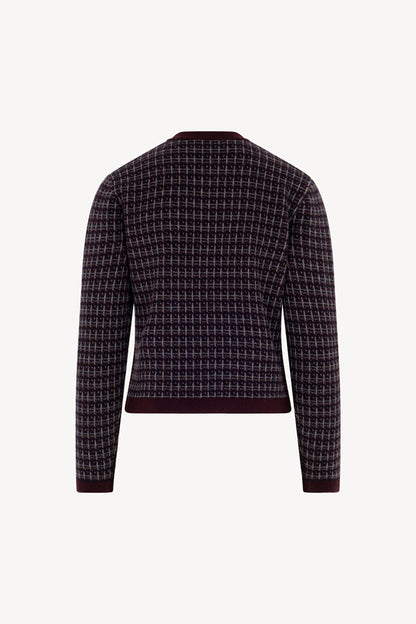 Giacca effetto Tweed in Puro Cashmere Acero