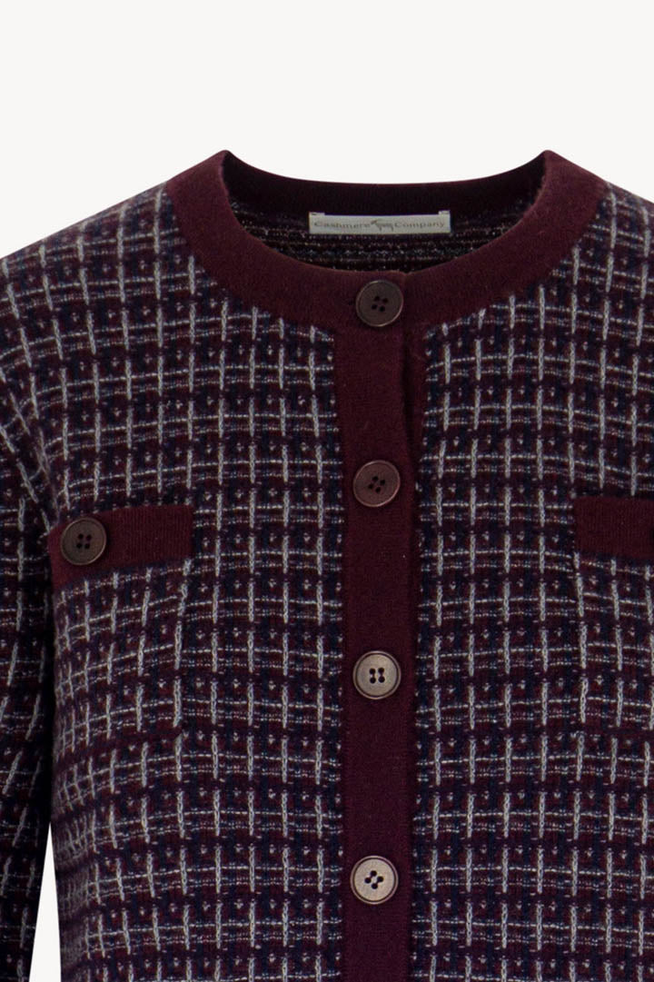 Giacca effetto Tweed in Puro Cashmere Acero