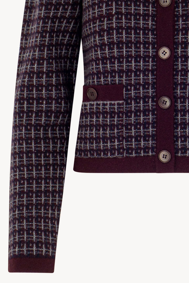 Giacca effetto Tweed in Puro Cashmere Acero