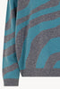 Maglia con Intarsio Bicolore in Puro Cashmere Derby