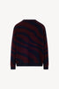 Maglia con Intarsio Bicolore in Puro Cashmere Notte