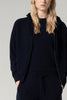 Felpa Donna con Cappuccio in Puro Cashmere Navy