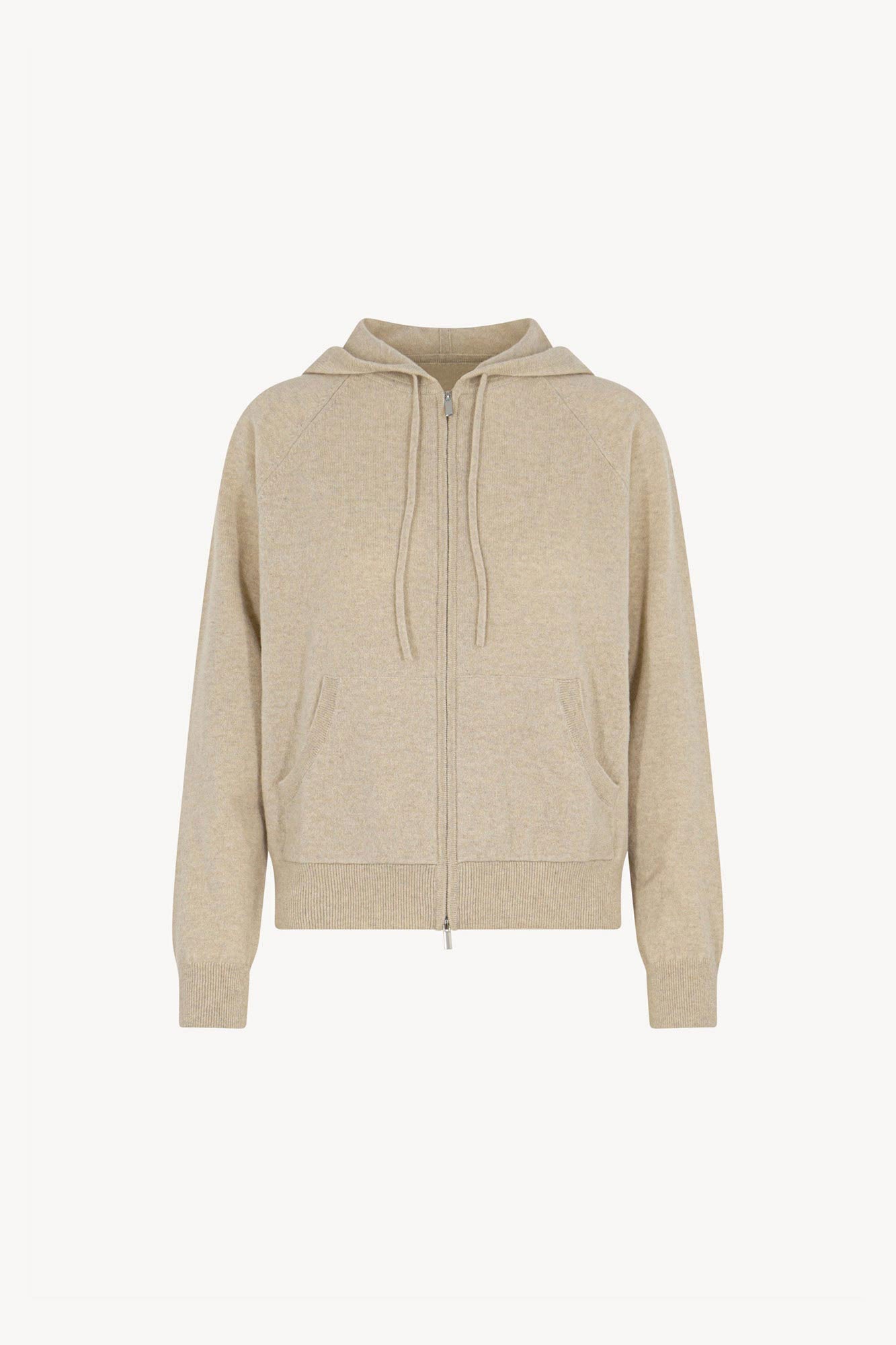 Felpa Donna con Cappuccio in Puro Cashmere Avena