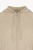 Felpa Donna con Cappuccio in Puro Cashmere Avena