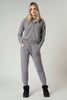 Felpa Donna con Cappuccio in Puro Cashmere Silver