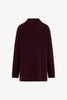 Maple Red Pure Cashmere Double-Breasted Cardigan in English Rib Knit