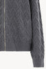 Bomber in Punto Chevron in Puro Cashmere Derby