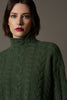 Maglia Lupetto a Trecce in Puro Cashmere Loden