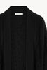 Cappotto a Trecce in Puro Cashmere Nero