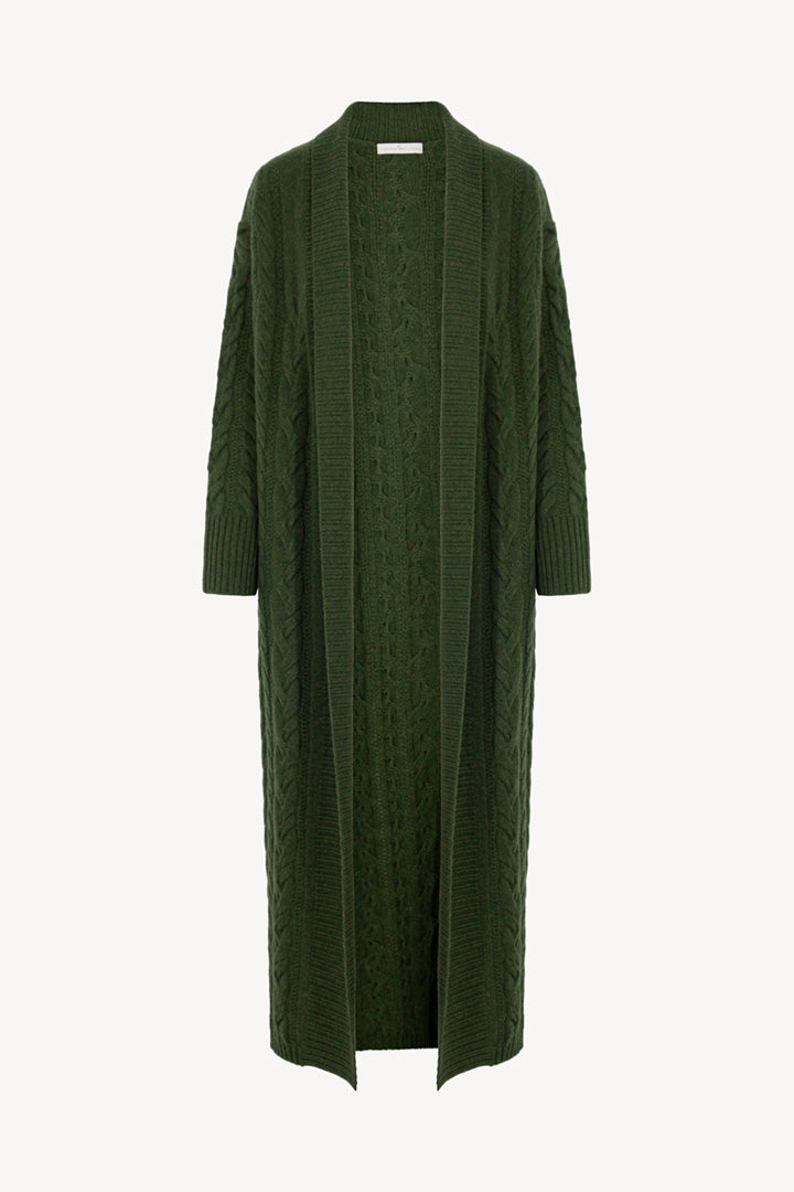 Cappotto a Trecce in Puro Cashmere Loden