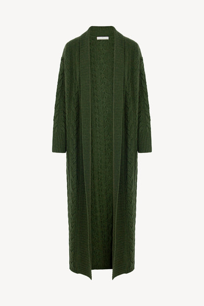 Cappotto a Trecce in Puro Cashmere Loden