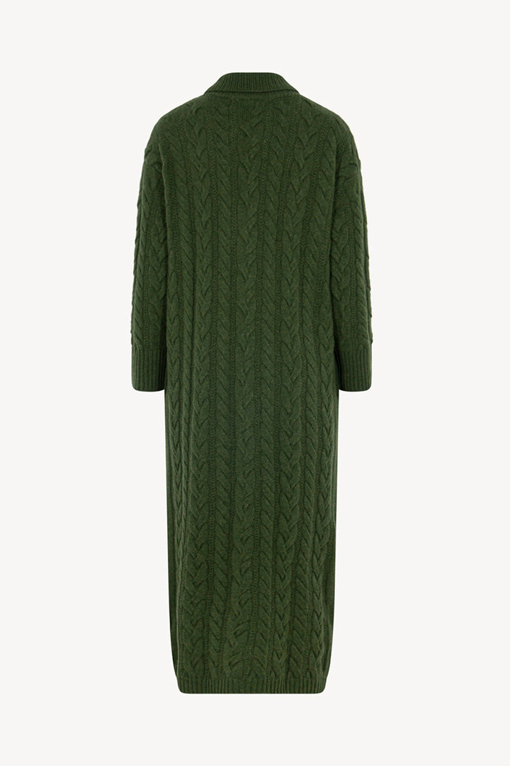 Cappotto a Trecce in Puro Cashmere Loden
