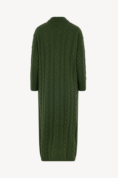 Cappotto a Trecce in Puro Cashmere Loden