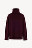 Maglia 8 fili con Collo ad Anello in Puro Cashmere Acero