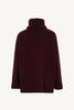 Maglia 8 fili con Collo ad Anello in Puro Cashmere Acero
