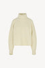 Ivory Pure Cashmere 8-Ply English Rib Knit Turtleneck Sweater