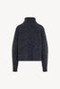 Dolcevita a Coste in Puro Cashmere Moulinè Notte
