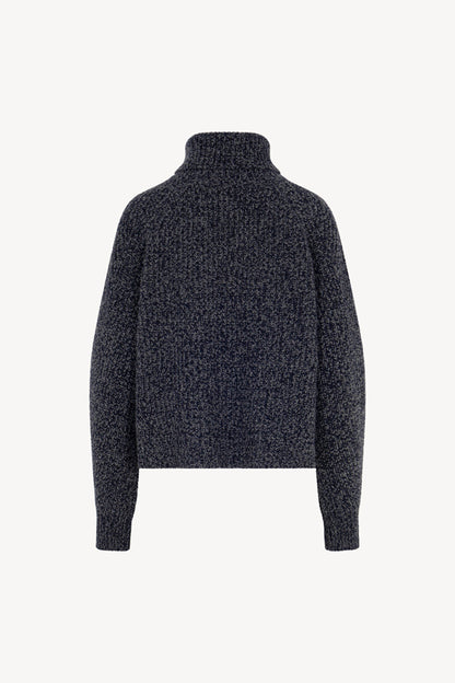 Dolcevita a Coste in Puro Cashmere Moulinè Notte
