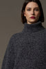 Dolcevita a Coste in Puro Cashmere Moulinè Notte