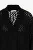 Cardigan in Punto Rete in Puro Cashmere Nero