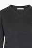 Maglia Scollo a V in Seta Cashmere Extrafine Grigio