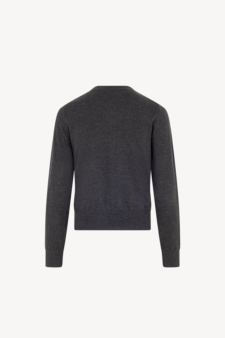 Maglia Girocollo in Seta Cashmere Extrafine Grigio