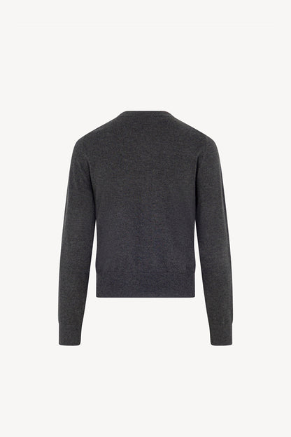 Maglia Girocollo in Seta Cashmere Extrafine Grigio