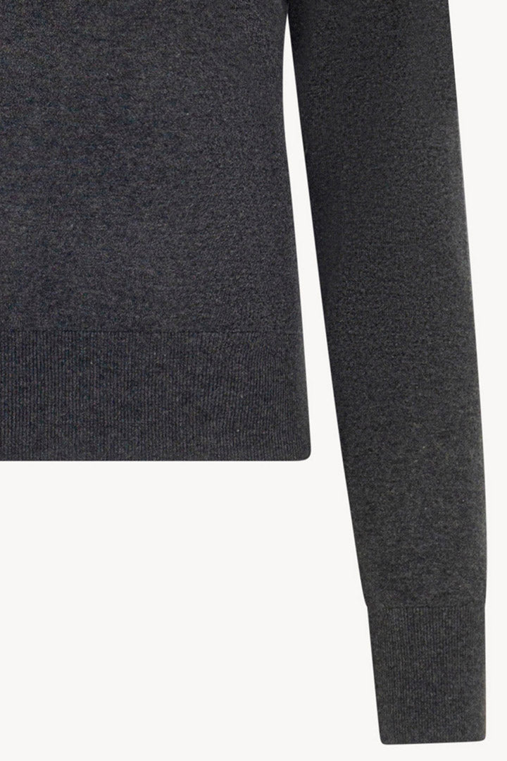 Maglia Girocollo in Seta Cashmere Extrafine Grigio