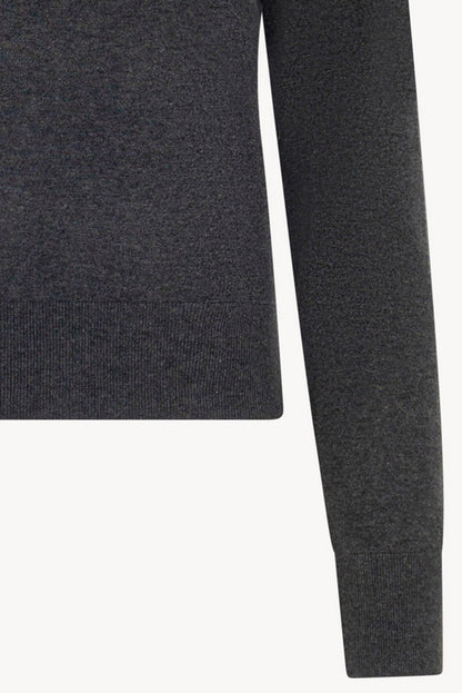 Maglia Girocollo in Seta Cashmere Extrafine Grigio