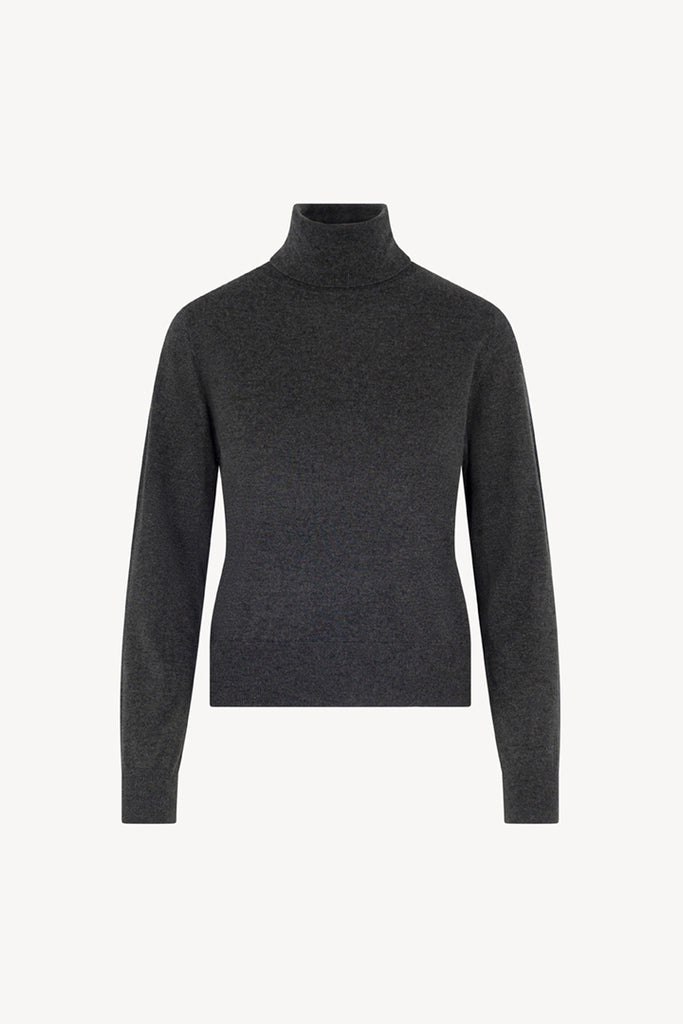 Maglia Dolcevita in Seta Cashmere Extrafine Grigio