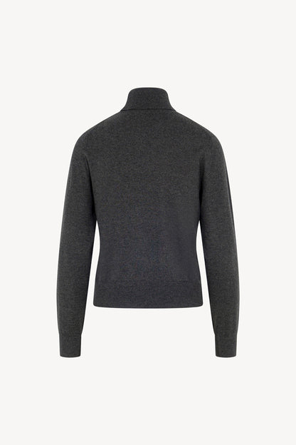 Maglia Dolcevita in Seta Cashmere Extrafine Grigio